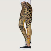 Vet, gemengde dierlijke printers Gold-accessoires Leggings (Links)