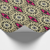 Vet Geometric Gold Black Roze patroon Cadeaupapier (Hoek)