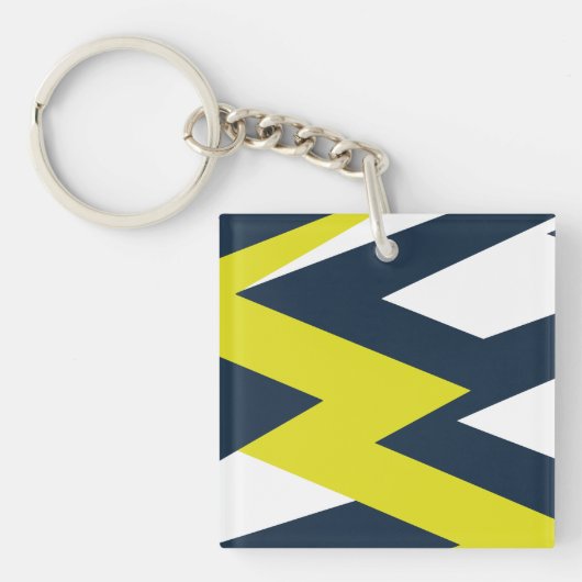 Vet geometrisch Abstract patroon Sleutelhanger (Voorkant)