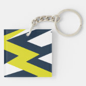 Vet geometrisch Abstract patroon Sleutelhanger (Achterkant)