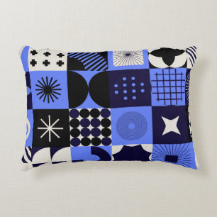 Vet geometrisch Bauhaus Retrofuturistisch patroon Accent Kussen
