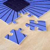 Vet geometrisch Bauhaus Retrofuturistisch patroon Legpuzzel (Zijkant)