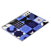 Vet geometrisch Bauhaus Retrofuturistisch patroon Notitieboek (Linkerzijde)