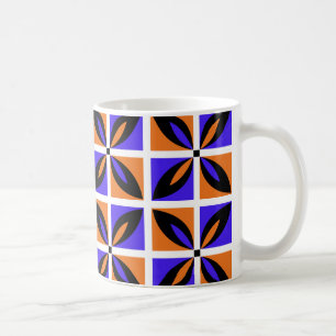 Vet geometrisch bloemontwerp koffiemok