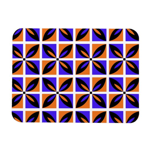 Vet geometrisch bloemontwerp magneet (Horizontaal)
