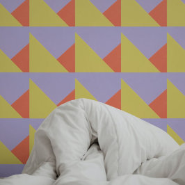 Vet Geometrisch Geel, Sinaasappel Behang