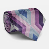 Vet geometrisch patroon in Mauve en Blue Stropdas (Opgerold)