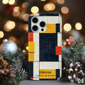 Vet geometrisch raster - rood, geel en zwart Case-Mate iPhone case