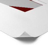 Vet Geometrisch Rood en Grijs Abstract Poster (Hoek)