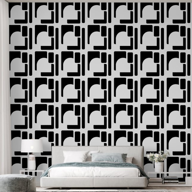 Vet geometrisch statement accent behang (Slaapkamer)