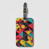 Vet Geometrische Abstracte Moderne Kunst Bagagelabel (Voorkant (verticaal))