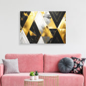 Vet geometrische elegantie canvas afdruk (Insitu (Woonkamer))