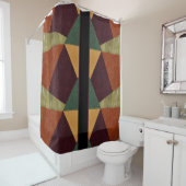 Vet Geometrische patroonkleur in het najaar Douchegordijn (In situ)