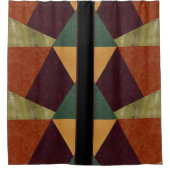 Vet Geometrische patroonkleur in het najaar Douchegordijn (Voorkant)