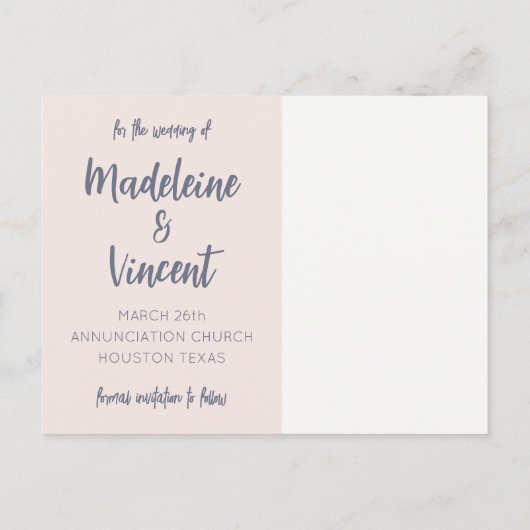 Vet Gerber Daisy Save the Date Briefkaart Sjabloon (Achterkant)