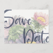 Vet Gerber Daisy Save the Date Briefkaart Sjabloon (Voorkant)