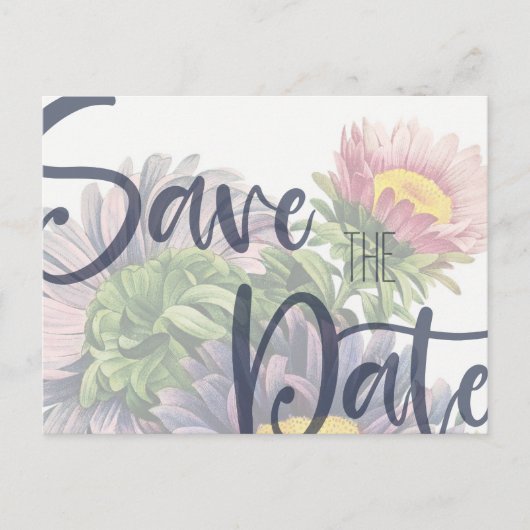 Vet Gerber Daisy Save the Date Briefkaart Sjabloon (Voorkant)