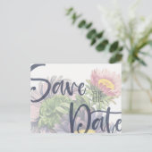 Vet Gerber Daisy Save the Date Briefkaart Sjabloon (Staand voorkant)