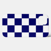 Vet geruite marine en wit patroon Case-Mate iPhone case (Achterkant (horizontaal))