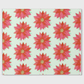 Vet, geschilderd poinsettia Kerstmis / vakantie on Cadeaupapier (Vlak)