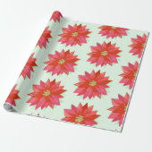 Vet, geschilderd poinsettia Kerstmis / vakantie on Cadeaupapier (Uitgerold)