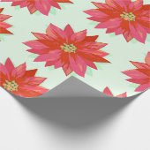 Vet, geschilderd poinsettia Kerstmis / vakantie on Cadeaupapier (Hoek)