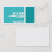 Vet gesplitst vak - Blauwgroen Visitekaartje (Voorkant / Achterkant)