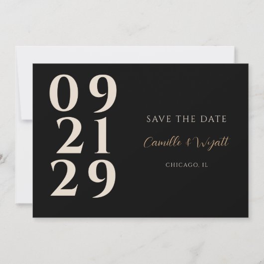 Vet Gestapeld Nummer Minimale QR-code Save the Dat Kaart (Voorkant)