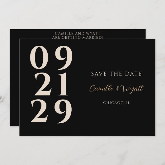 Vet Gestapeld Nummer Minimale QR-code Save the Dat Kaart (Voorkant / Achterkant)