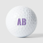 Vet gestapeld Paarse 2 letter monogram Golfballen (Voorkant)