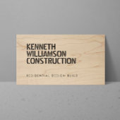 Vet gestencild hout constructie Visitekaartje