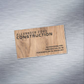 Vet gestencild hout constructie Visitekaartje Magnetisch Visitekaartje (Voorbeeld)