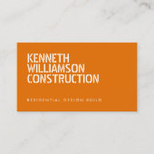 Vet gestencild Sinaasappel constructie Visitekaart Visitekaartje (Voorkant)