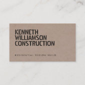 Vet gestenciled constructie Visitekaartje (Voorkant)