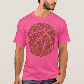 Vet gestippelde Basketbal Geometrie Art T-shirt