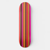 Vet gestreept skateboard - goud, rood en magenta (Voorkant)