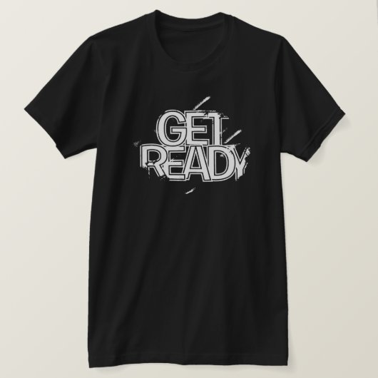 Vet "Get Ready" Grunge Gym Shirt ontwerp (Design voorkant)