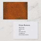 Vet getextureerd koperen visitekaartje (Voorkant / Achterkant)