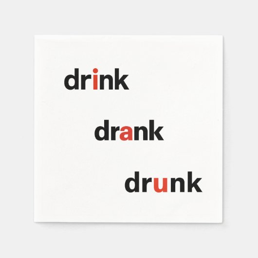 Vet Gewone Drank Gedronken Gedronken Uitgeschreven Servet (Voorkant)