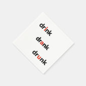 Vet Gewone Drank Gedronken Gedronken Uitgeschreven Servet (Hoek)