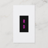 Vet, goed leesbaar, zwart en magenta visitekaartje (Achterkant)