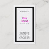 Vet, goed leesbaar, zwart en magenta visitekaartje (Voorkant)