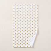 Vet Gold Dot Monogram, ENIG COLOR achtergrond! Bad Handdoek (Handdoek)