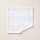 Vet Gold Dot Monogram, ENIG COLOR achtergrond! Bad Handdoek (Wasdoekje)