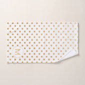 Vet Gold Dot Monogram, ENIG COLOR achtergrond! Bad Handdoek (Handdoek)