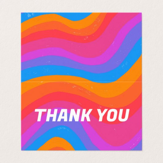 Vet golvende regenboog bestellen dank u korting kl visitekaartje (Buitenkant ongevouwen)