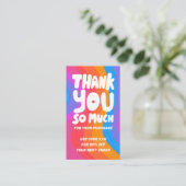 Vet golvende regenboog bestelling dank u sociale Q Visitekaartje (Staand voorkant)