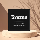 Vet gotisch Tattoo nazorginstructies Vierkante Visitekaartje