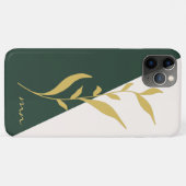 Vet Goud Botanisch Groen Geometrisch Abstract Hoes (Achterkant (horizontaal))