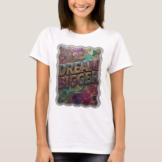 Vet Goud DROOM GROTER Maatwerk T-shirt (Voorkant)